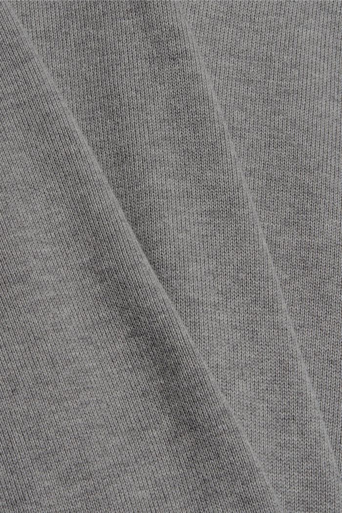 Basic trui van 100% pima katoen, MEDIUM GREY, detail image number 4