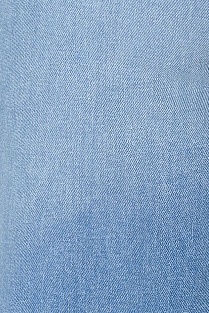 Jeans met rechte pijpen en band over de buik, BLUE MEDIUM WASHED, detail image number 1