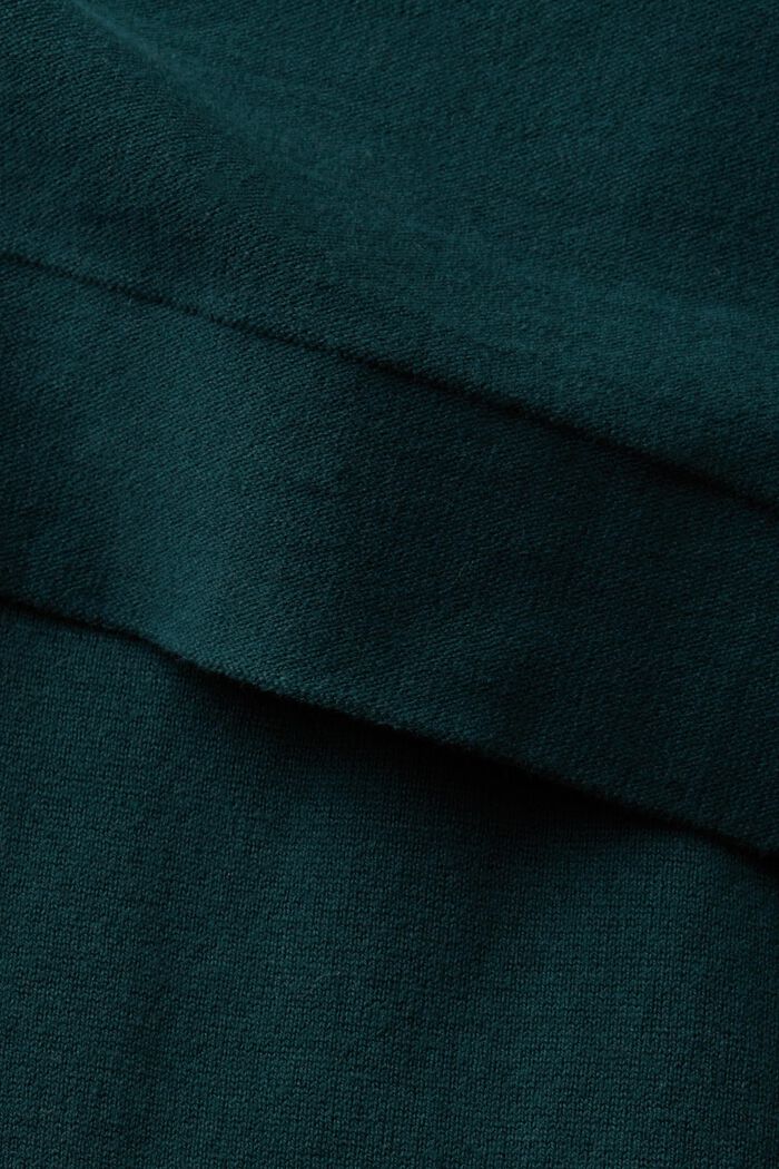 Gebreide midi-jurk, DARK TEAL GREEN, detail image number 5