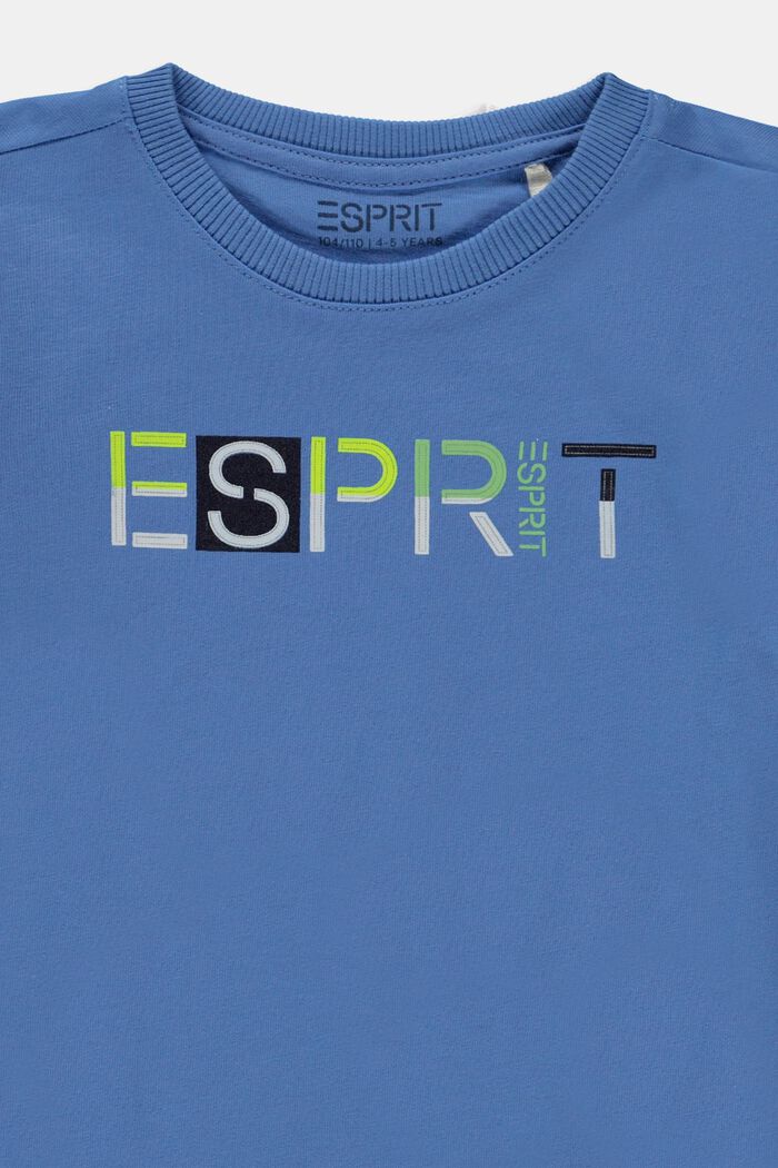 Set van 2 T-shirts met logoprint, LIGHT BLUE, detail image number 2