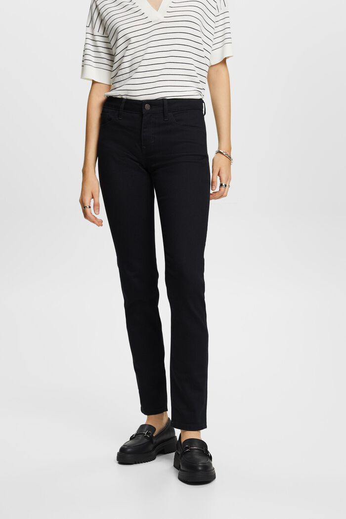 Slim fit jeans met middelhoge taille, BLACK RINSE, detail image number 0
