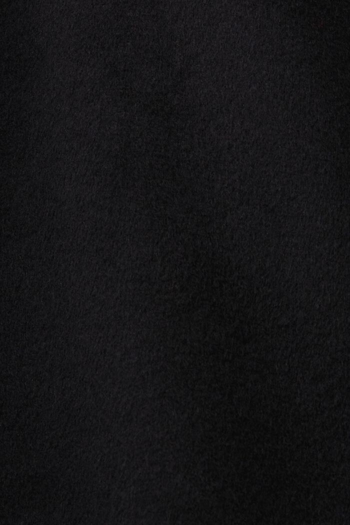 Gerecycled: mantel met wol, BLACK, detail image number 6