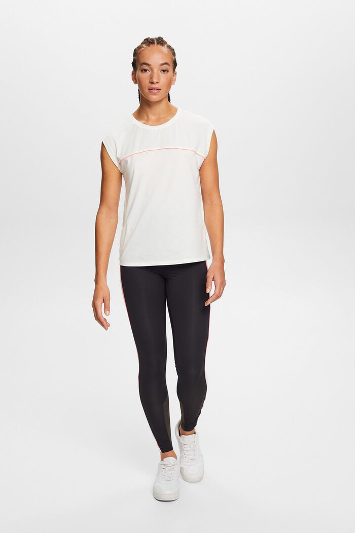 Sportieve, gestreepte top, OFF WHITE, detail image number 5