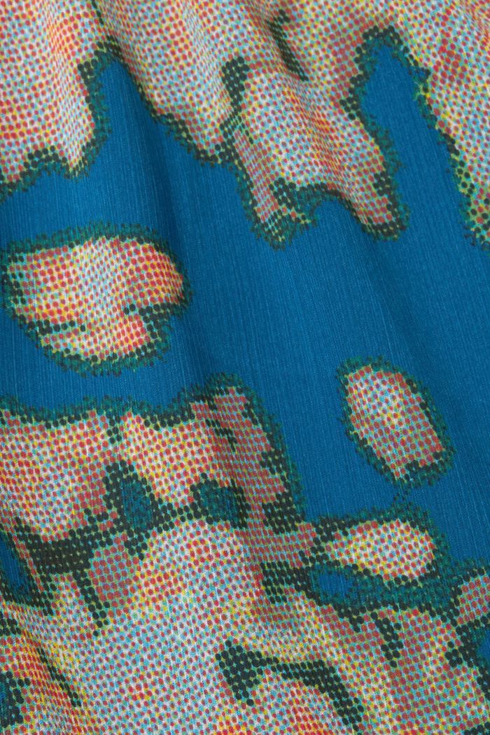Chiffon jurk met motief, TEAL BLUE, detail image number 5
