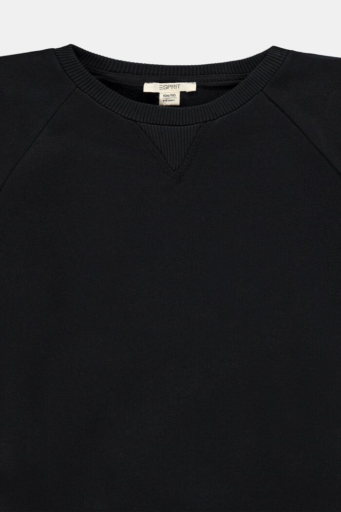 Sweatshirt van katoen, BLACK, detail image number 2