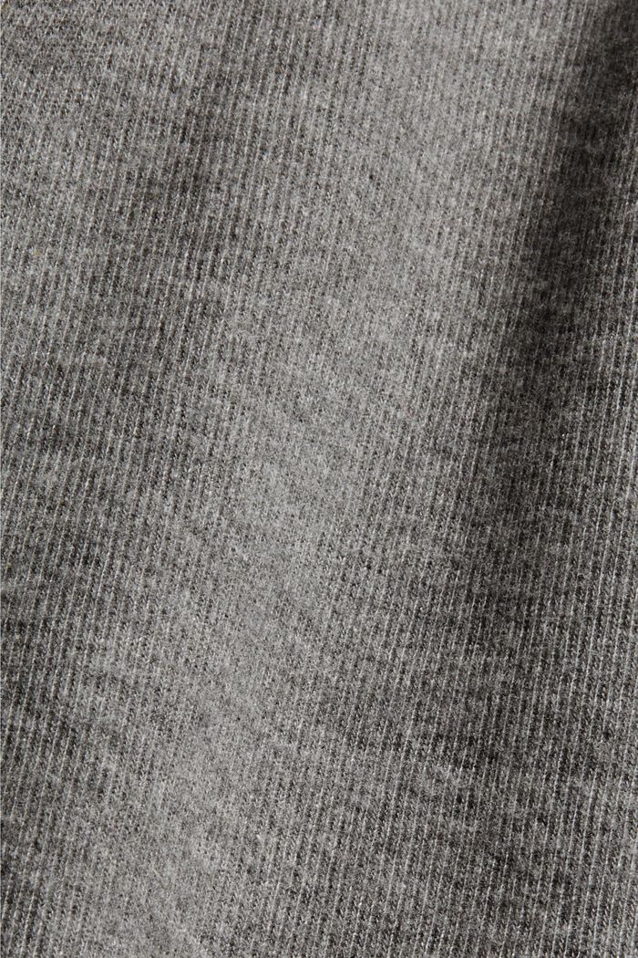 Gebreide jurk van een mix met biologisch katoen, GUNMETAL, detail image number 4