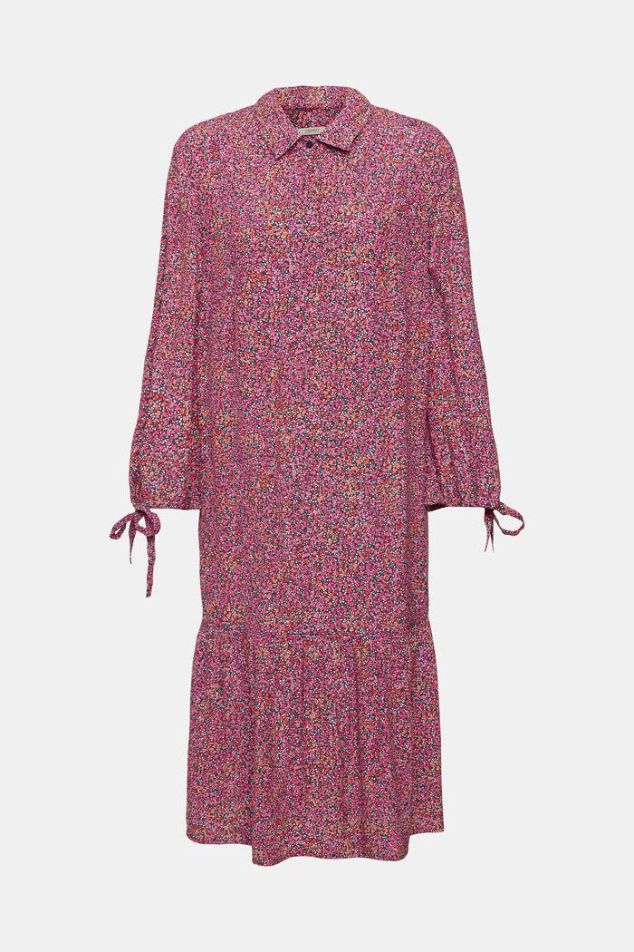 CURVY gebloemde jurk, LENZING™ ECOVERO™, NAVY, detail image number 2
