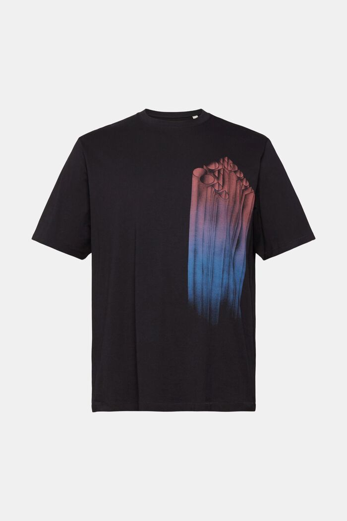 T-shirt met grafische print, BLACK, overview