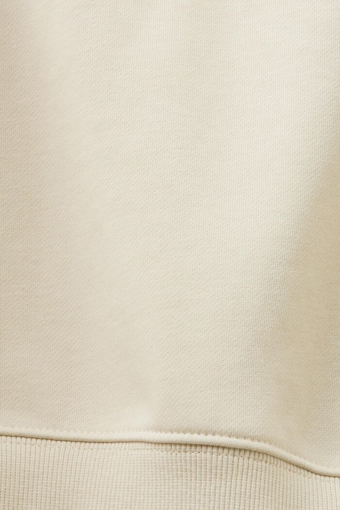 Sweatshirt met halve ritssluiting, LIGHT TAUPE, detail image number 5