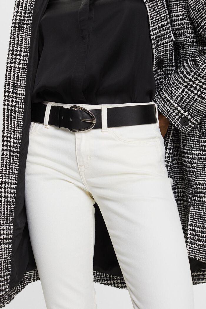 Mid rise jeans met rechte pijpen, OFF WHITE, detail image number 2