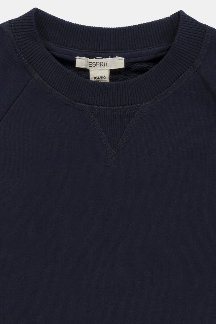 Sweatshirt met logo van 100% katoen, NAVY, detail image number 2