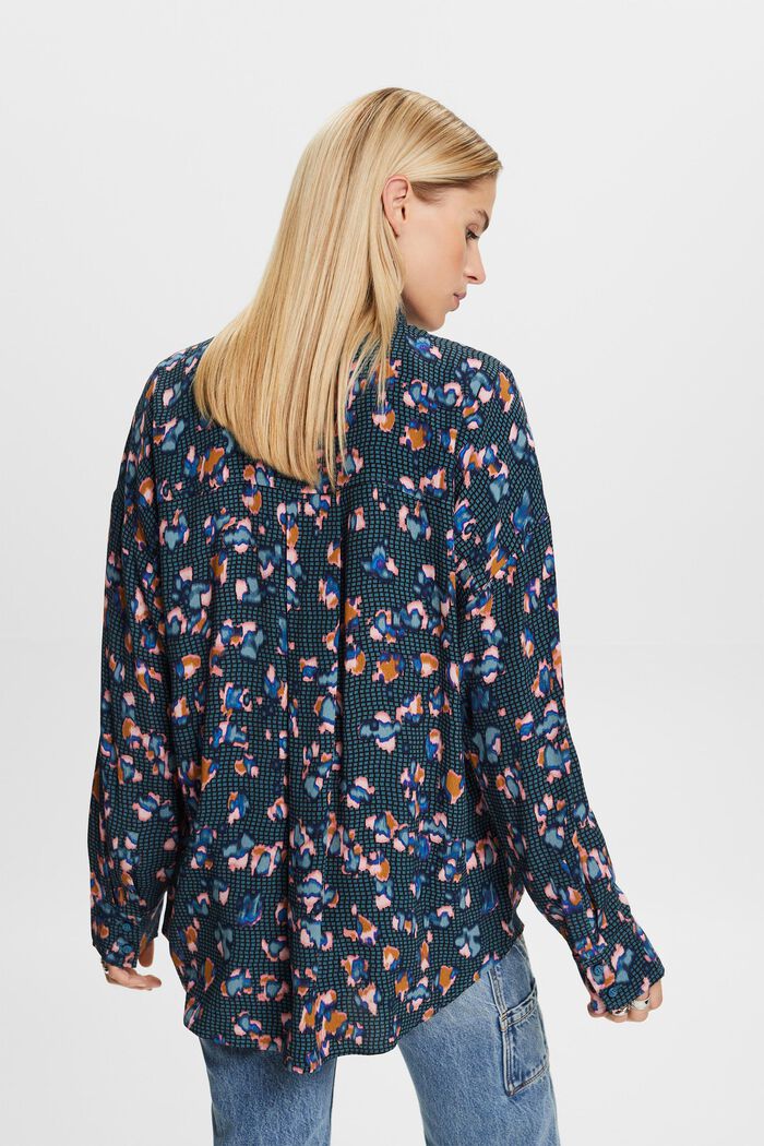 Buttondown-overhemd met print, TEAL BLUE, detail image number 4