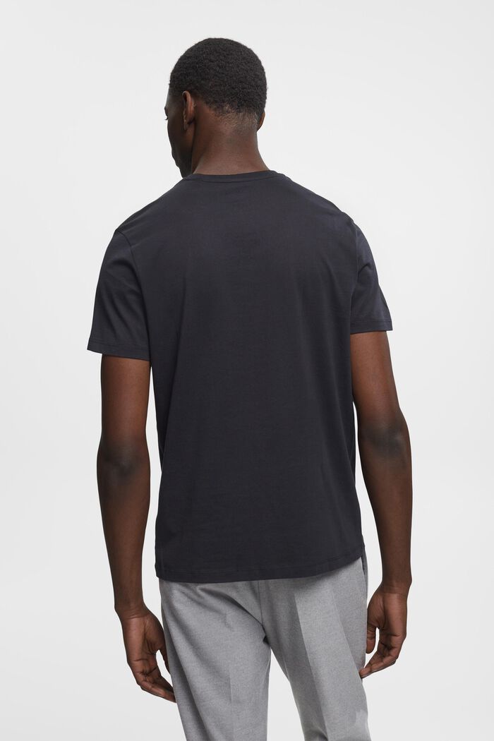 Slim fit T-shirt van pimakatoen, BLACK, detail image number 3