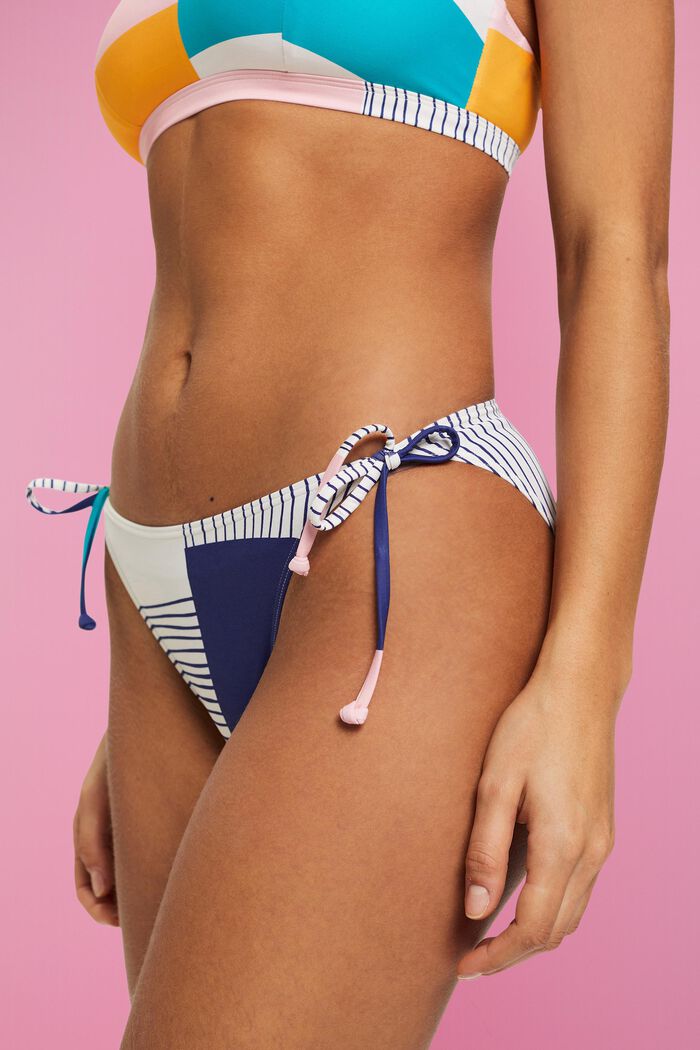 Bikinibroekje met strikjes aan de zijkant en verschillende patronen, SAND, detail image number 3
