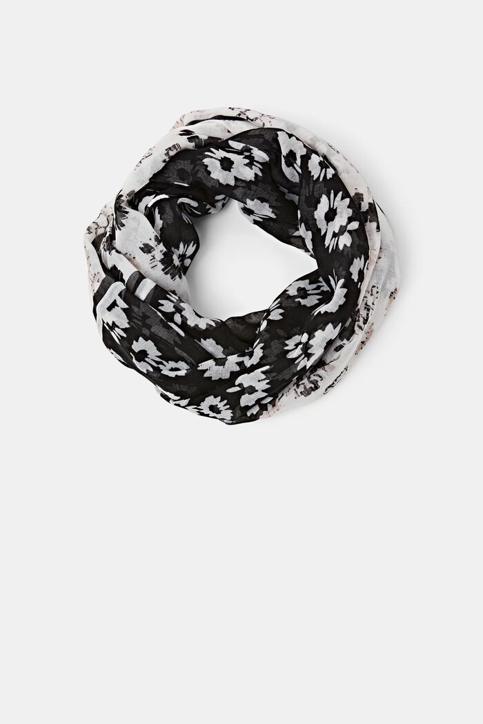 Lichte sjaal met print, OFF WHITE, detail image number 0