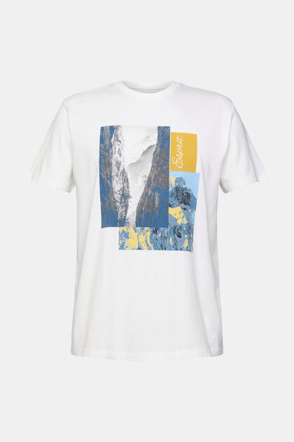 T-shirt met print, WHITE, overview