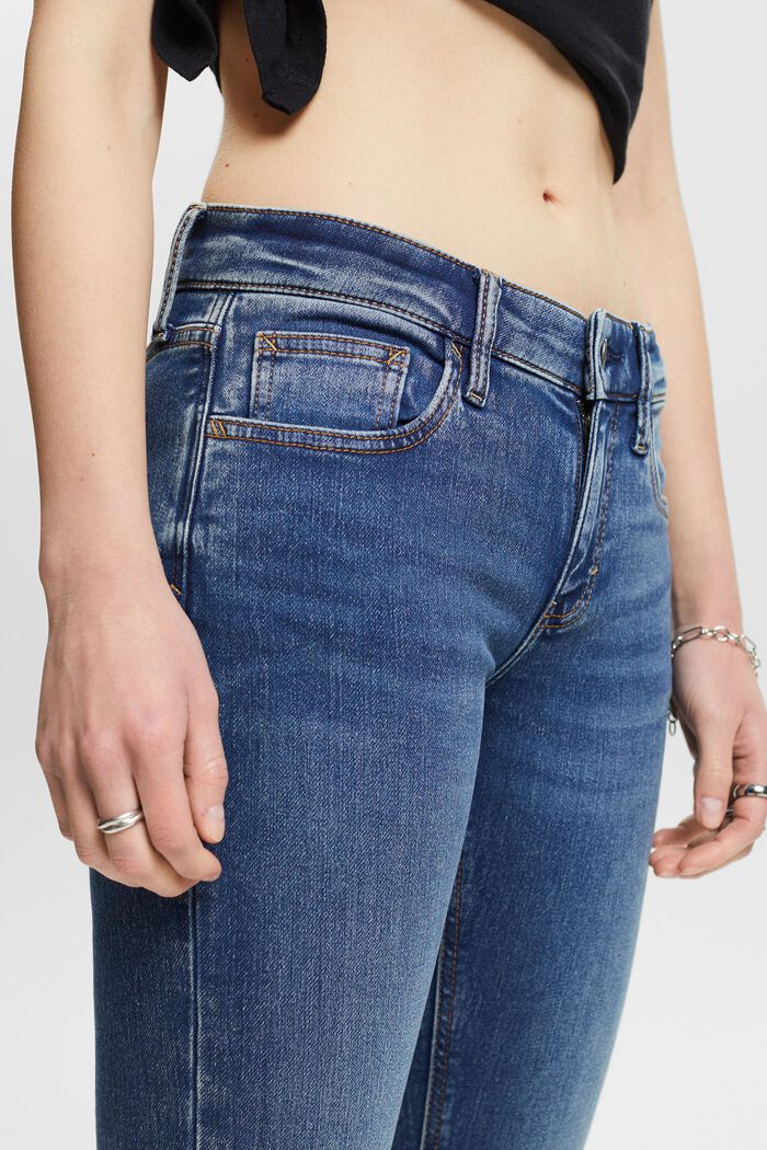 Slim fit-jeans met stretch, BLUE MEDIUM WASHED, detail image number 4