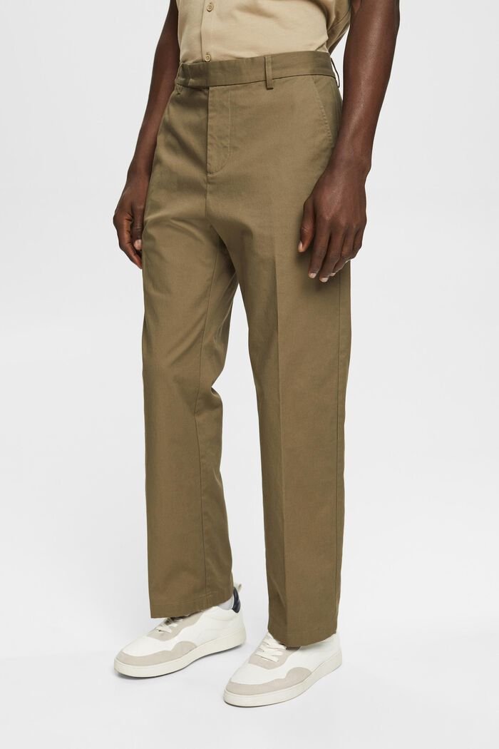 Relaxed fit chino, KHAKI GREEN, detail image number 0