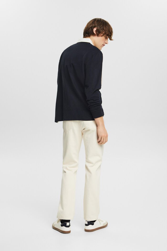 Jeans met middelhoge taille en rechte pijpen, OFF WHITE, detail image number 2