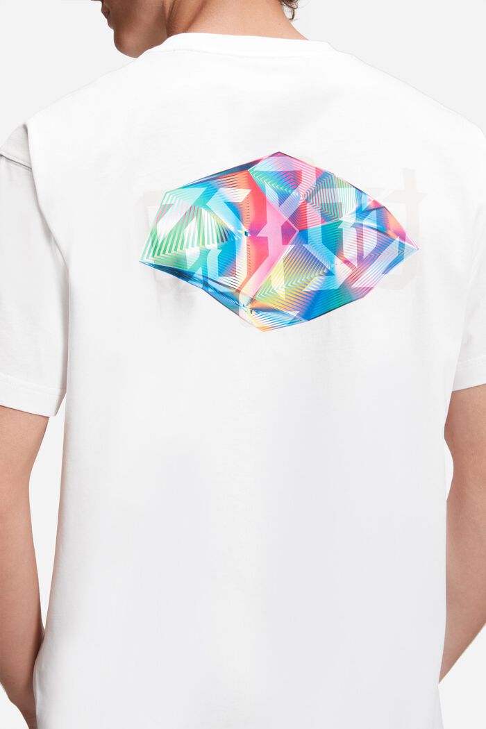 AMBIGRAM T-shirt met print op de achterkant, WHITE, detail image number 4