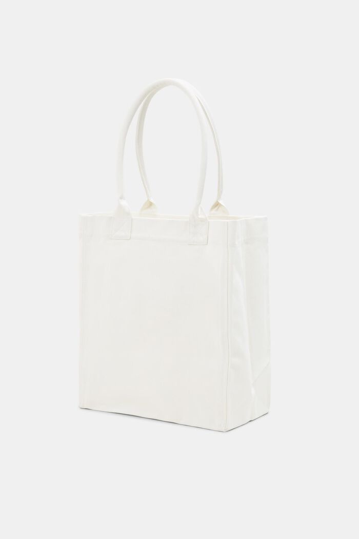 Canvas shopper met print, OFF WHITE, detail image number 5