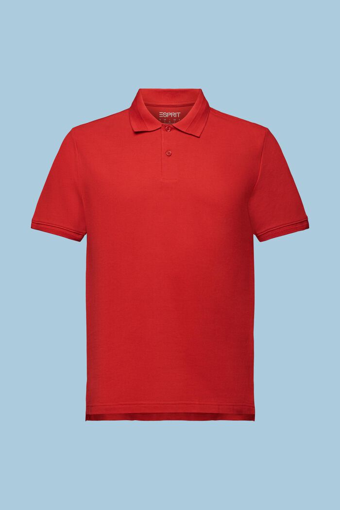 Poloshirt van pimakatoen-piqué, DARK RED, detail image number 6