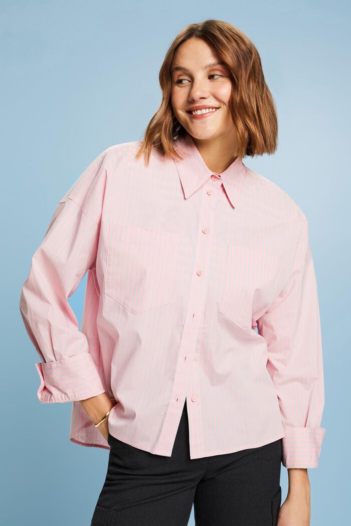 Gestreept overhemd met buttondownkraag, PINK/LIGHT BLUE, detail image number 3