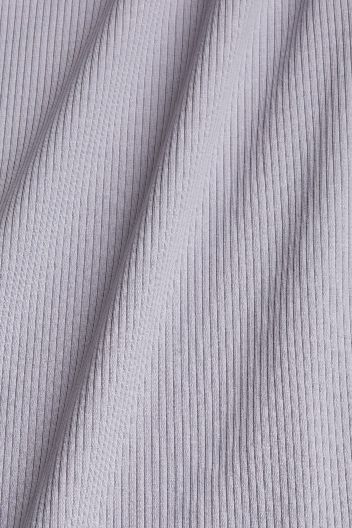 Nachthemd van geribde jersey van katoen, LIGHT BLUE LAVENDER, detail image number 4