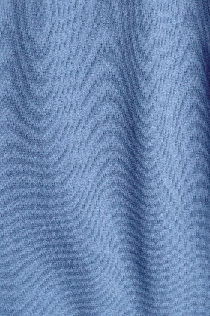 Uitlopende T-shirtjurk van een mix met biologisch katoen, BLUE LAVENDER, detail image number 4