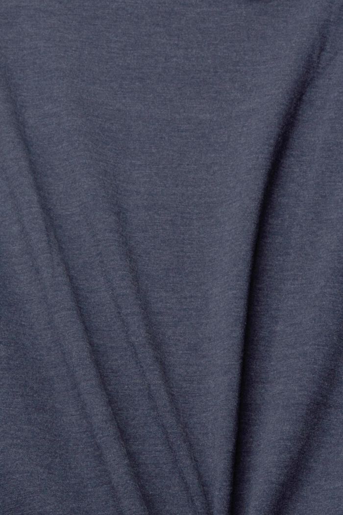 T-shirt met borstzak, van een katoenmix, NAVY, detail image number 1