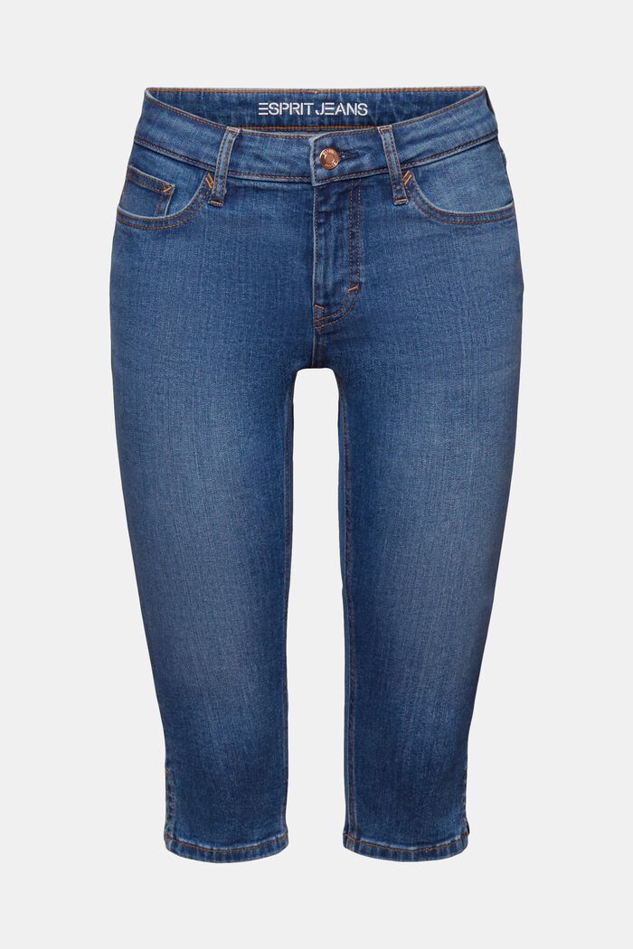 Mid rise capri-jeans, BLUE MEDIUM WASHED, detail image number 7