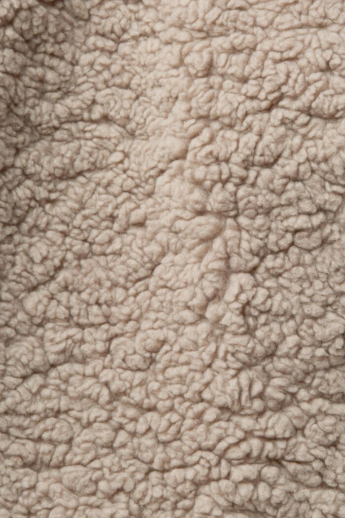 Mantel van teddy, LIGHT TAUPE, detail image number 5