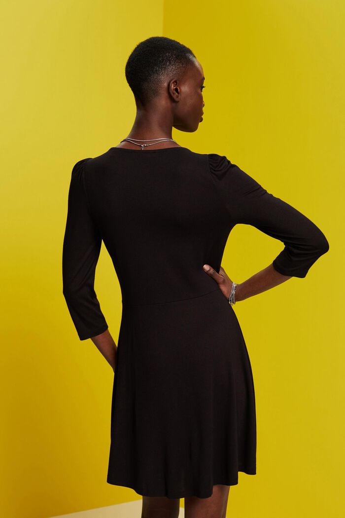 Jersey mini-jurk, LENZING™ ECOVERO™, BLACK, detail image number 3