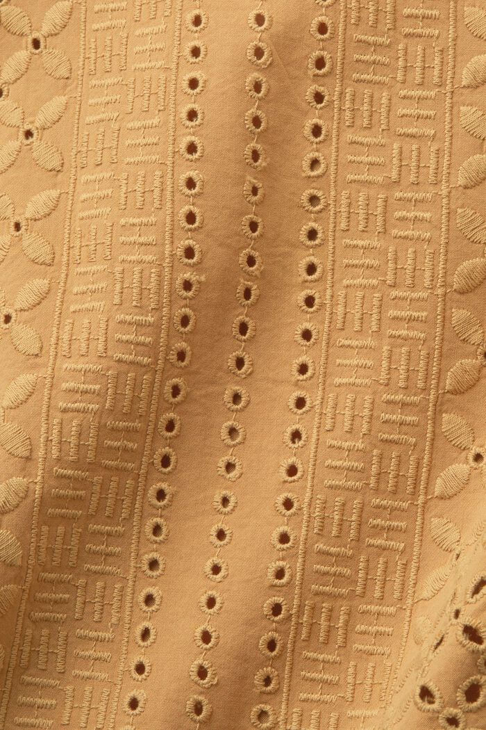 Crop top met borduursels, LENZING™ ECOVERO™, KHAKI BEIGE, detail image number 6