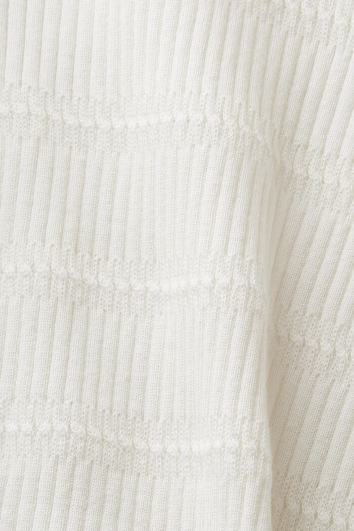 Gebreide trui met korte mouwen, OFF WHITE, detail image number 6