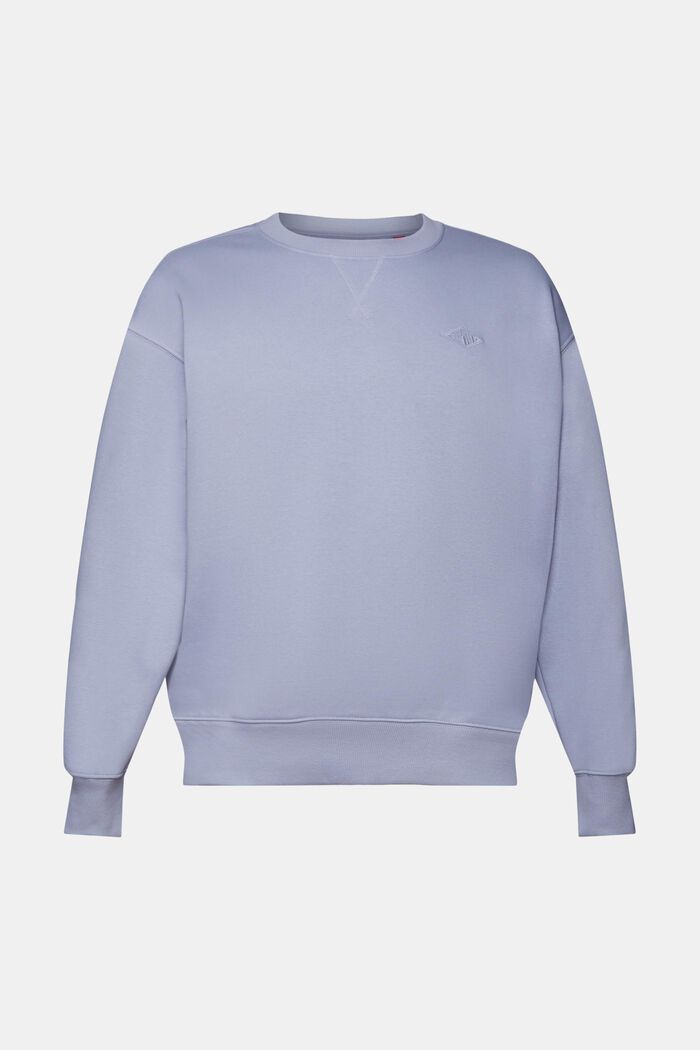 Sweatshirt met logoborduursel, LIGHT BLUE LAVENDER, detail image number 5