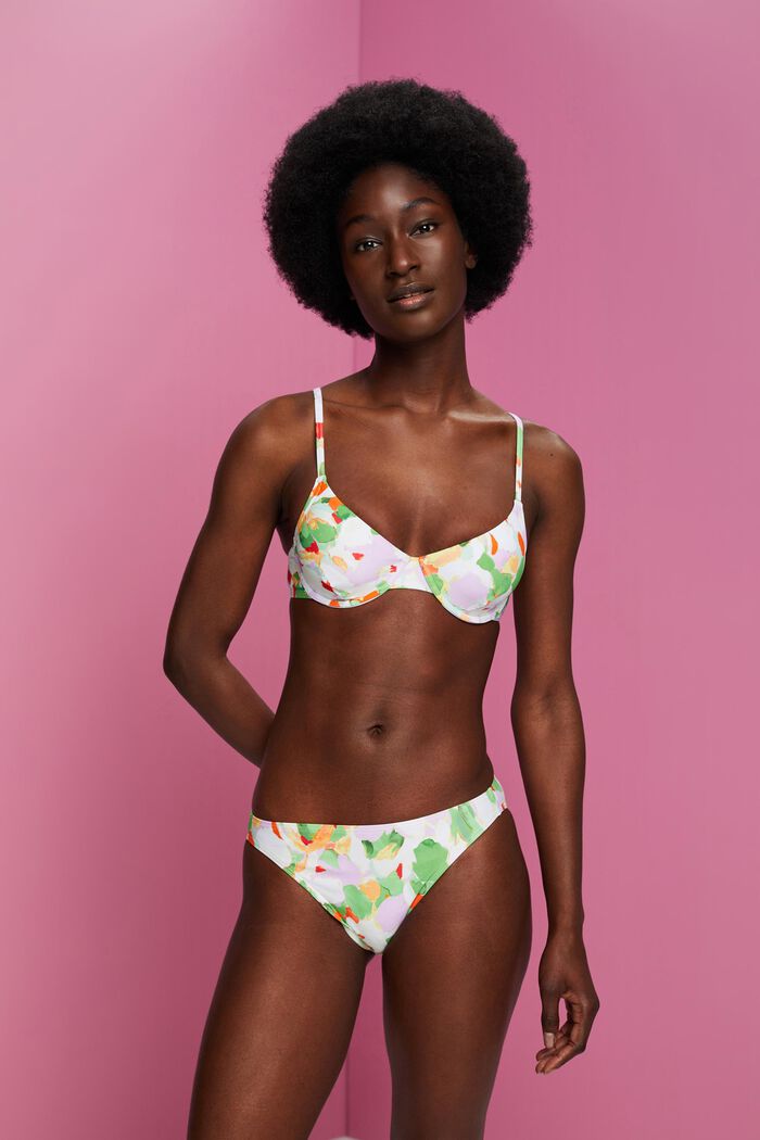 Gerecycled: bikinitop met beugels, GREEN, detail image number 0