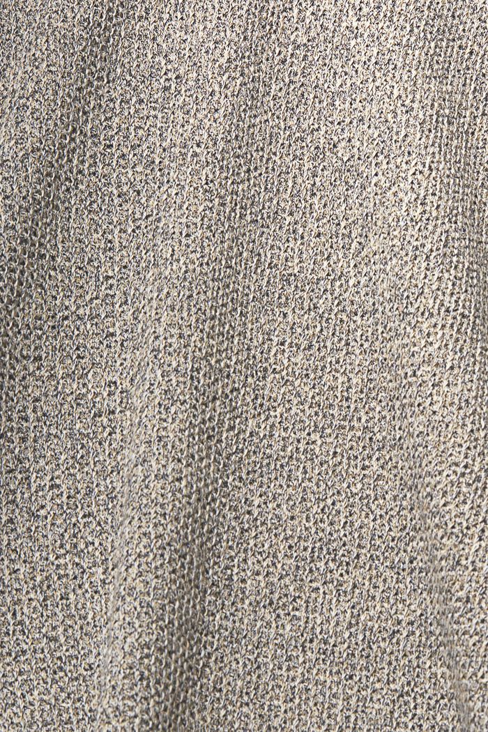 Mouliné trui met ronde hals, 100% katoen, CAMEL, detail image number 6