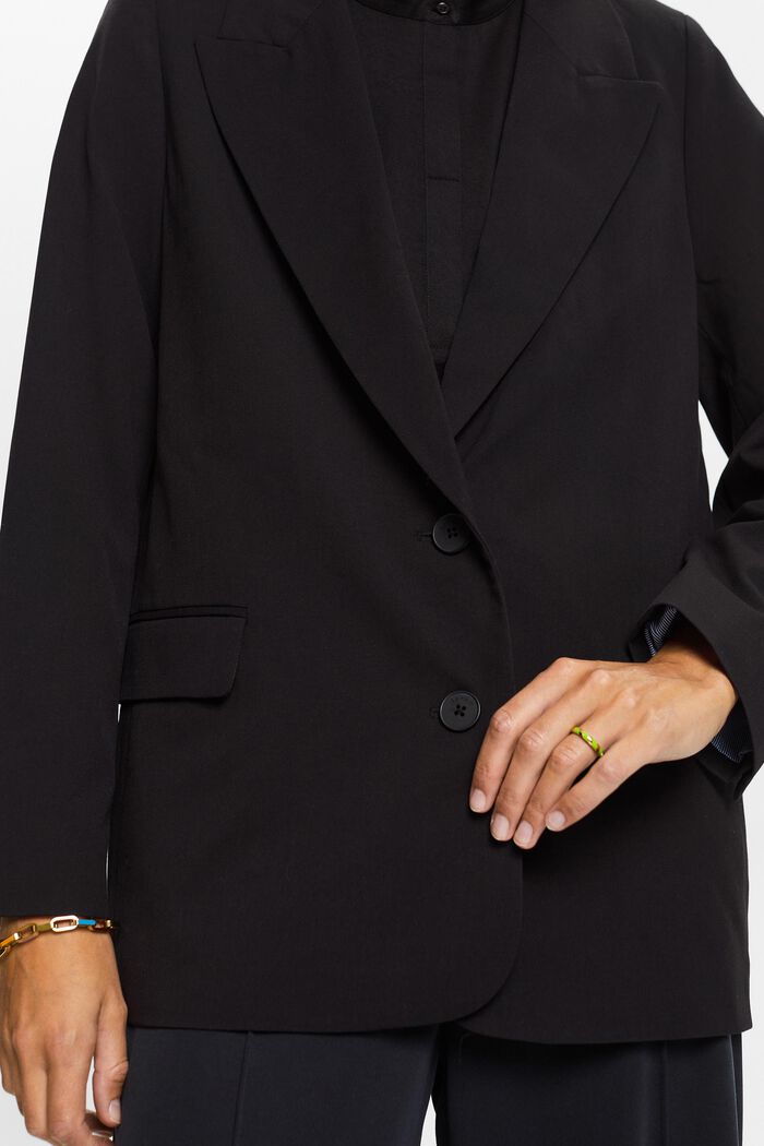 Single-breasted blazer, BLACK, detail image number 2
