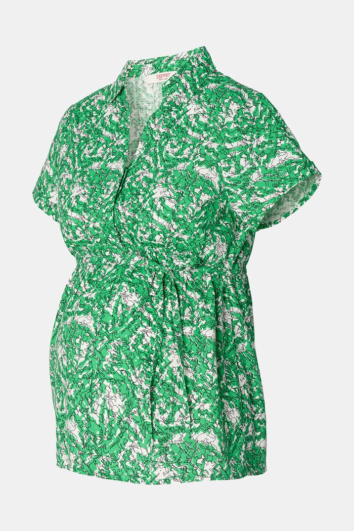 MATERNITY blouse met print, BRIGHT GREEN, detail image number 4