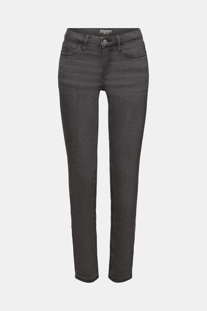 Slim fit-jeans met stretch, GREY MEDIUM WASHED, detail image number 7