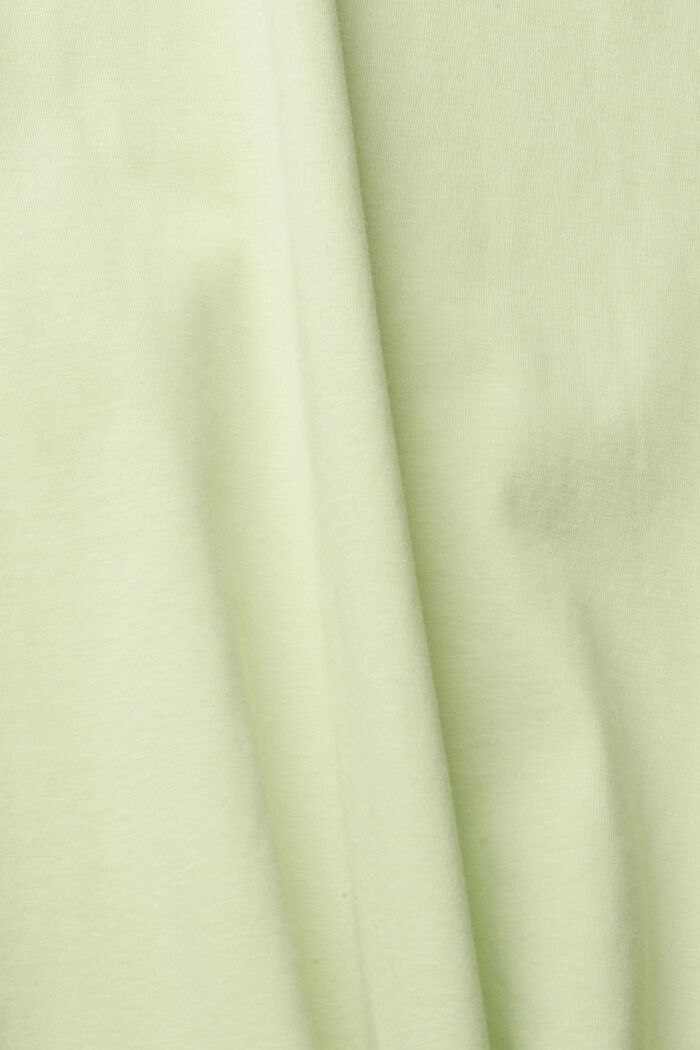 Jersey T-shirt met logoprint, LIGHT GREEN, detail image number 4