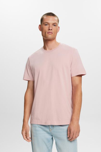 Jersey T-shirt met ronde hals, 100% katoen