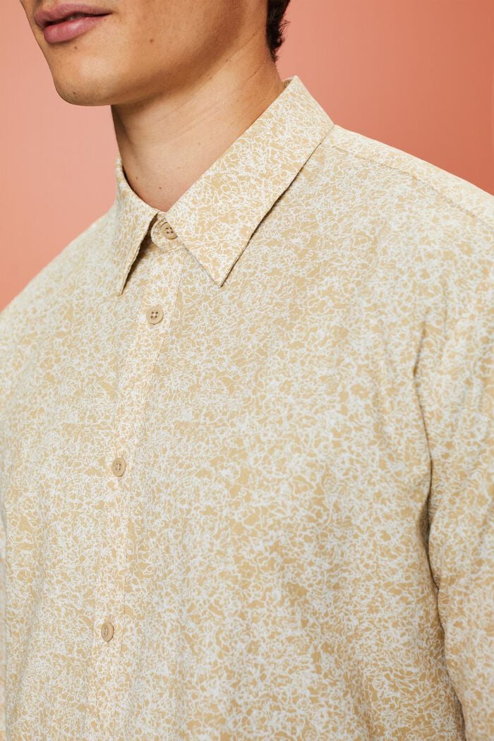 Shirt met motief, 100% katoen, SAND, detail image number 2