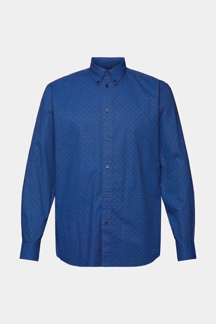 Buttondown-overhemd met motief, 100% katoen, BRIGHT BLUE, detail image number 5