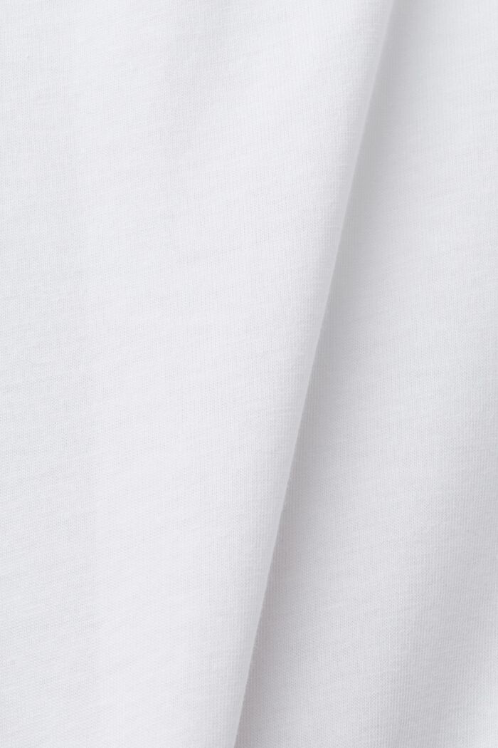 Katoenen T-shirt met print op de voorkant, WHITE, detail image number 5