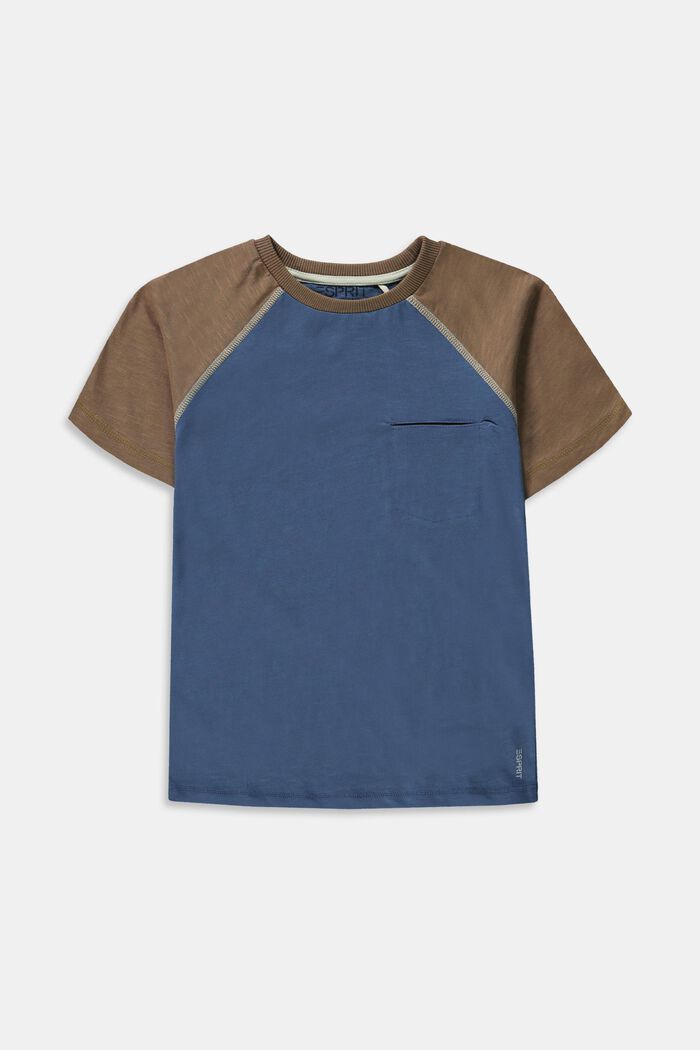 T-shirt van 100% katoen, GREY BLUE, detail image number 0