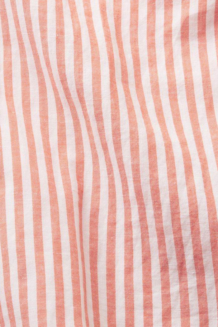 Gestreept shirt van katoen-popeline, BRIGHT ORANGE, detail image number 5