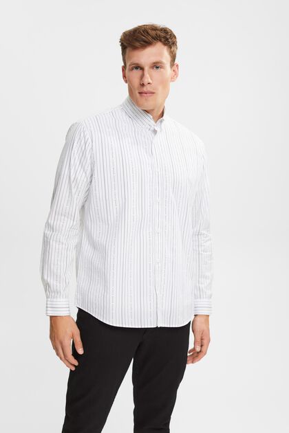 Overhemd met streepmotief, WHITE, overview
