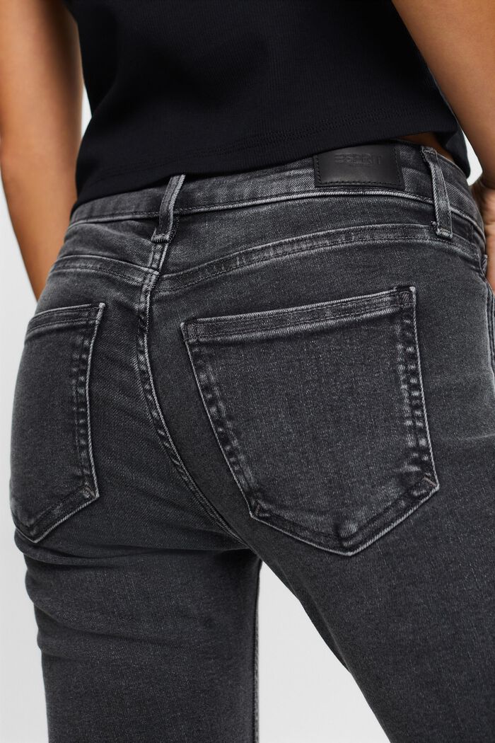 Skinny jeans met middelhoge taille, BLACK DARK WASHED, detail image number 4